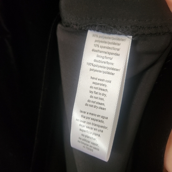 Alex Evenings Portrait Collar Velvet Stretch Blouse With Brooch - Picture 11 of 12